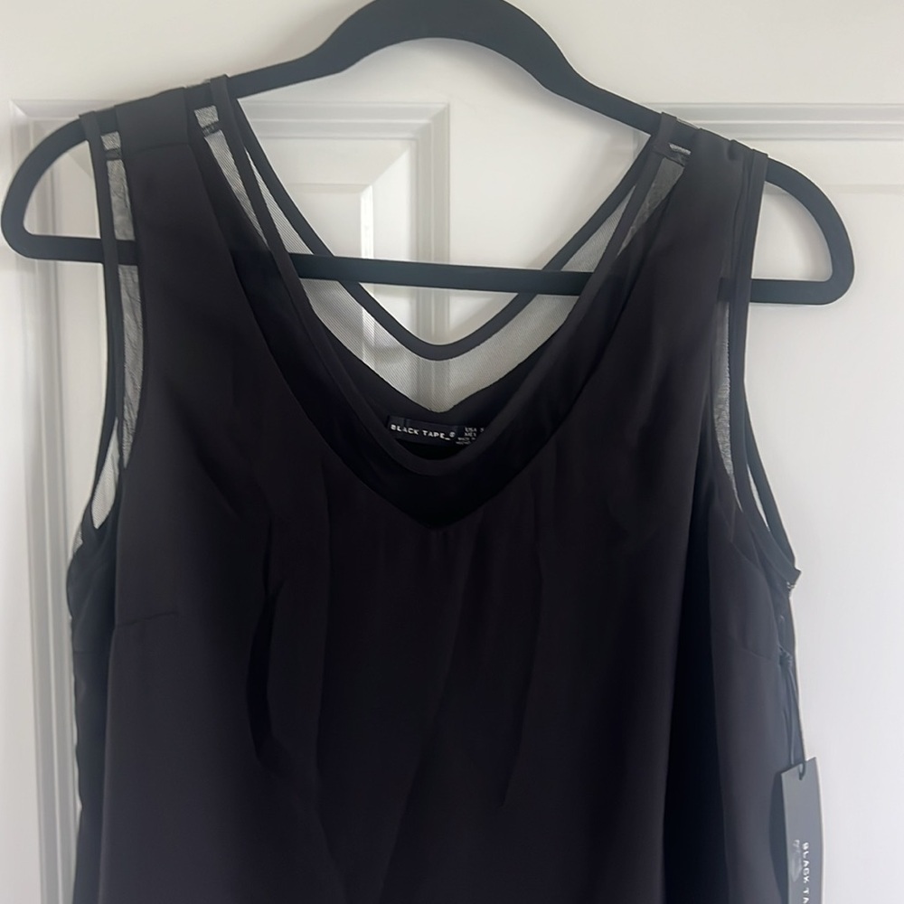 NWT Black Tape Size Small Black/Noir Tank top - Picture 2 of 8